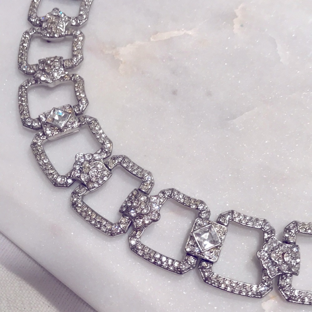 Rhinestone formal necklace